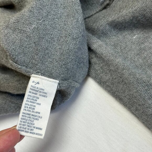 Y2K American Eagle Womens Gray Cardigan Sweater Small Button Up Preppy Top 2000s - Picture 7 of 10
